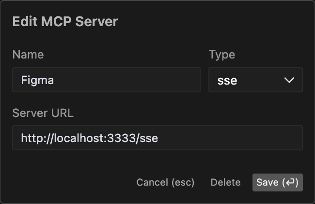 MCP settings